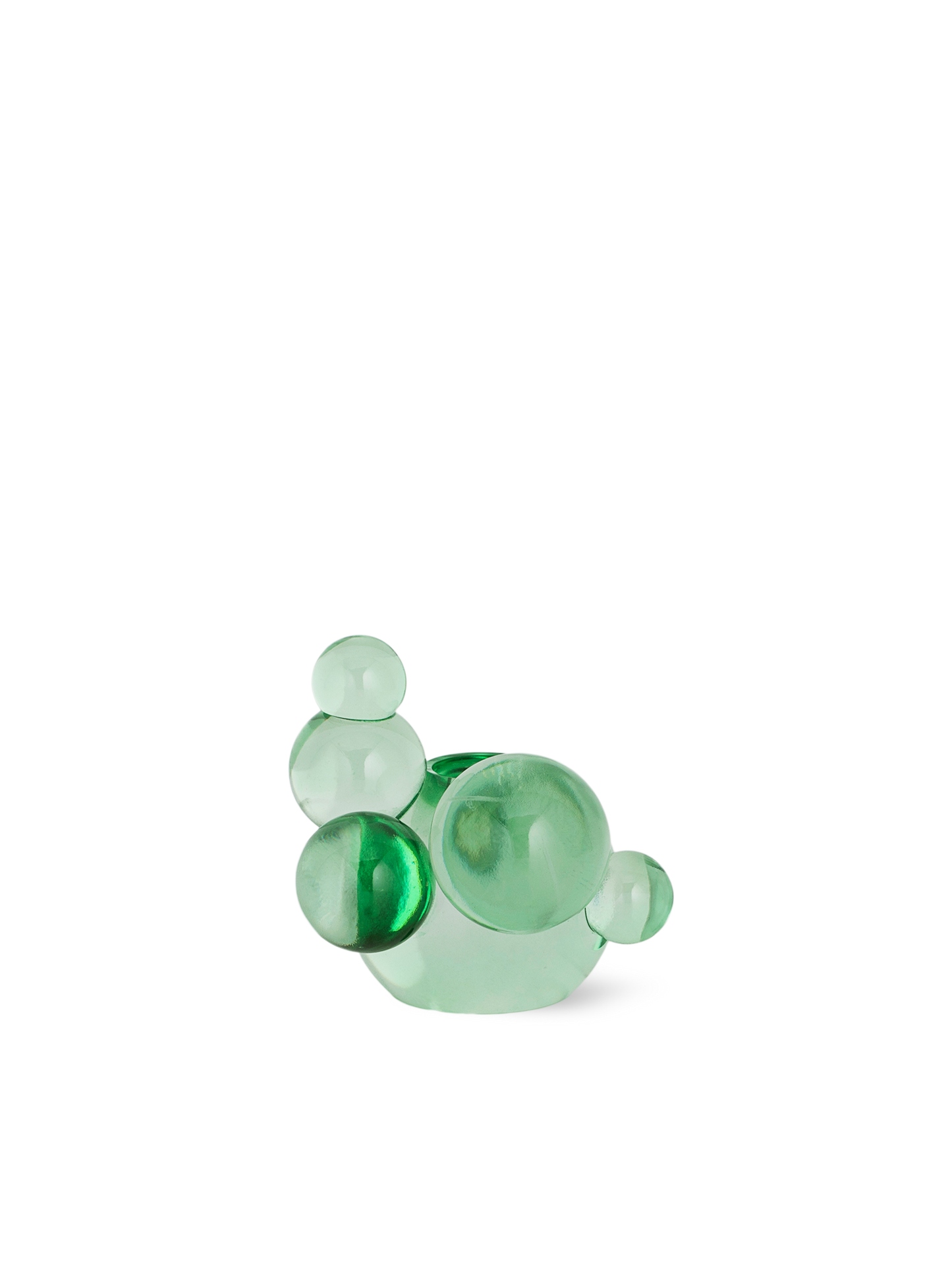 Bubble candle holder, green