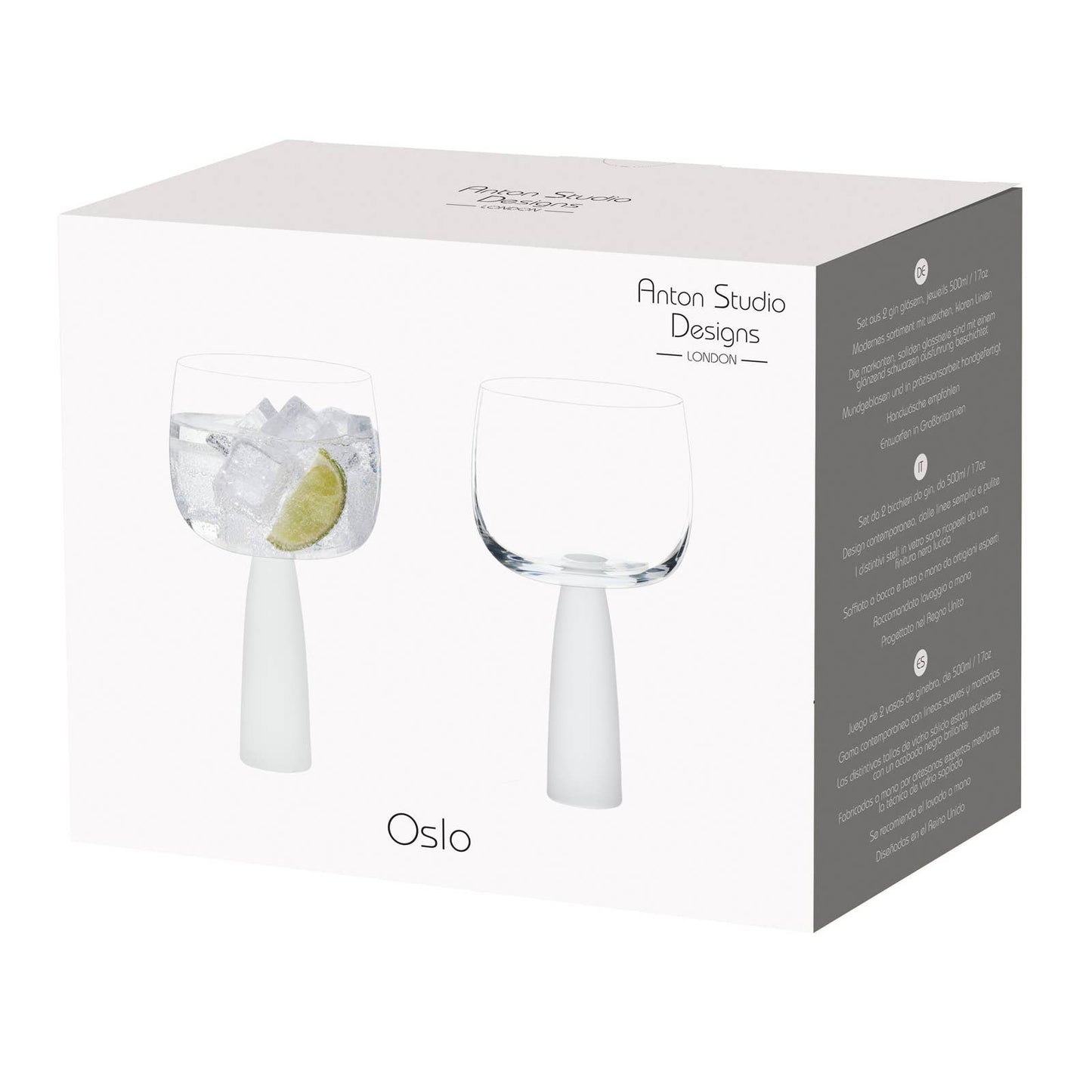Set of 2 Oslo Gin Glasses Frost