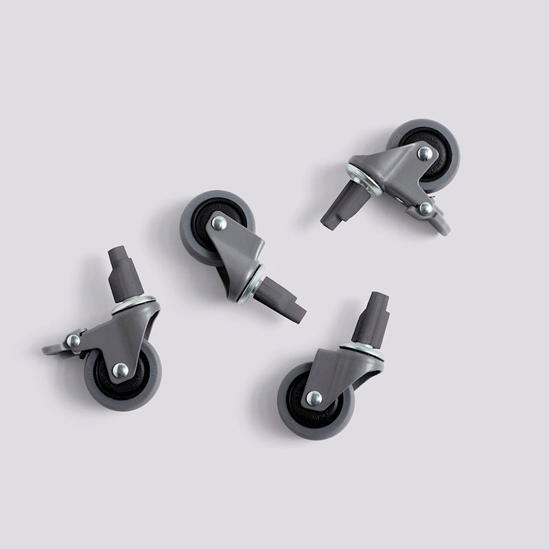 HAY Colour Crate Wheels-Set of 4-Large-Grey