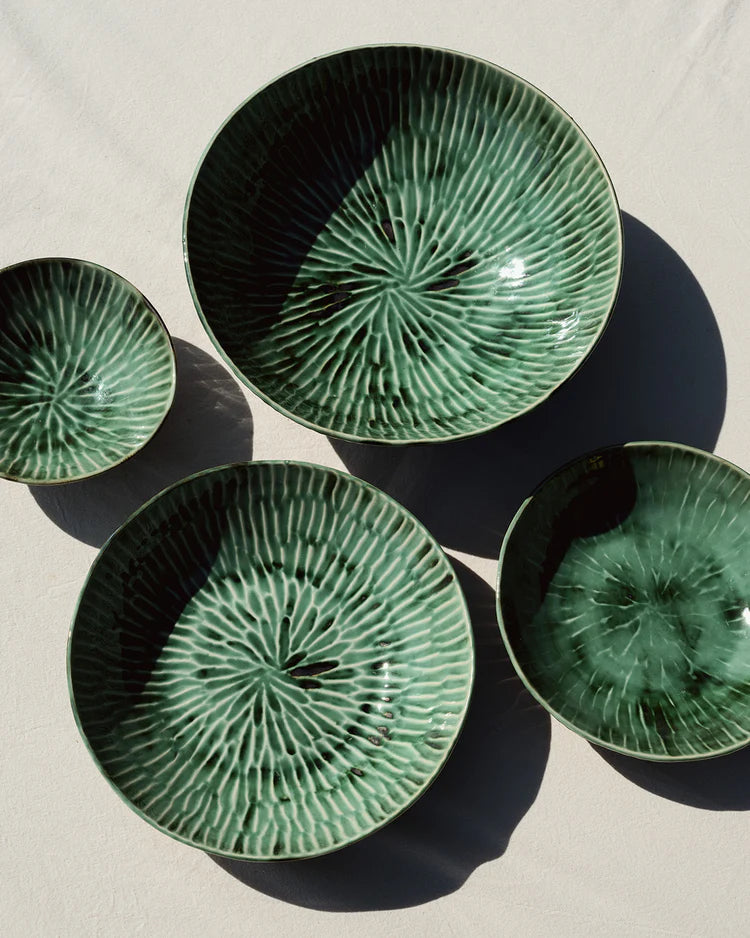 Serving Plate M Green Verde Lanza (set 2)