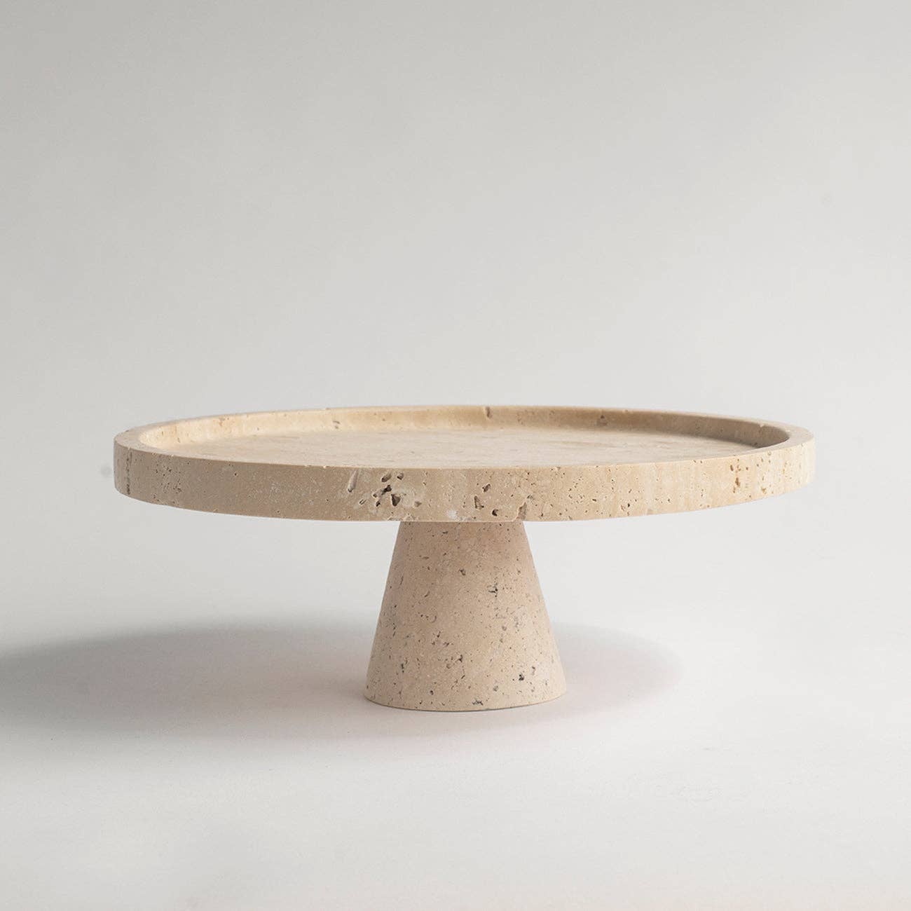 TRAVERTINE CAKE STAND