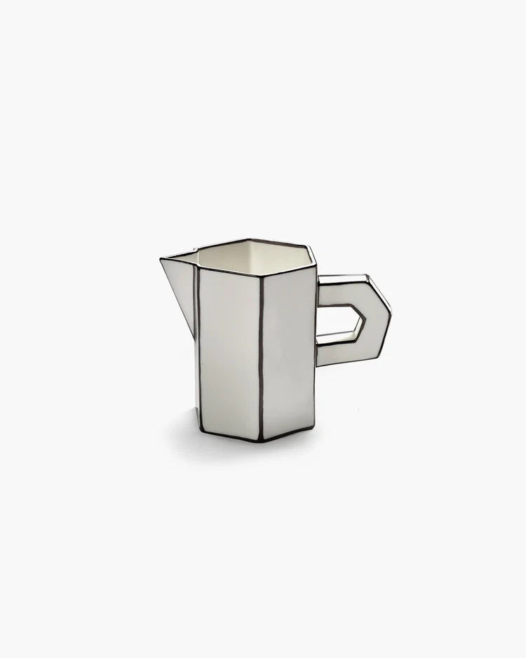 Jug white - black Carte Blanche