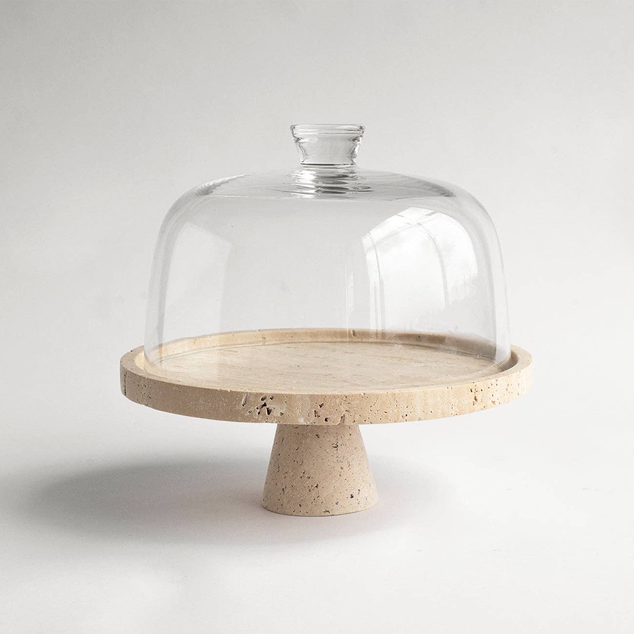 TRAVERTINE CAKE STAND