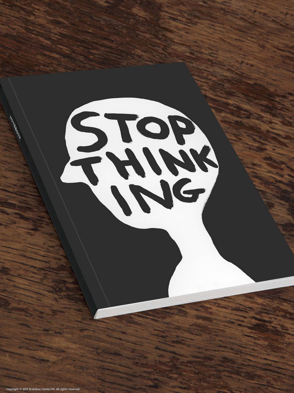Funny Gift - David Shrigley A5 Notebook - top Thinking