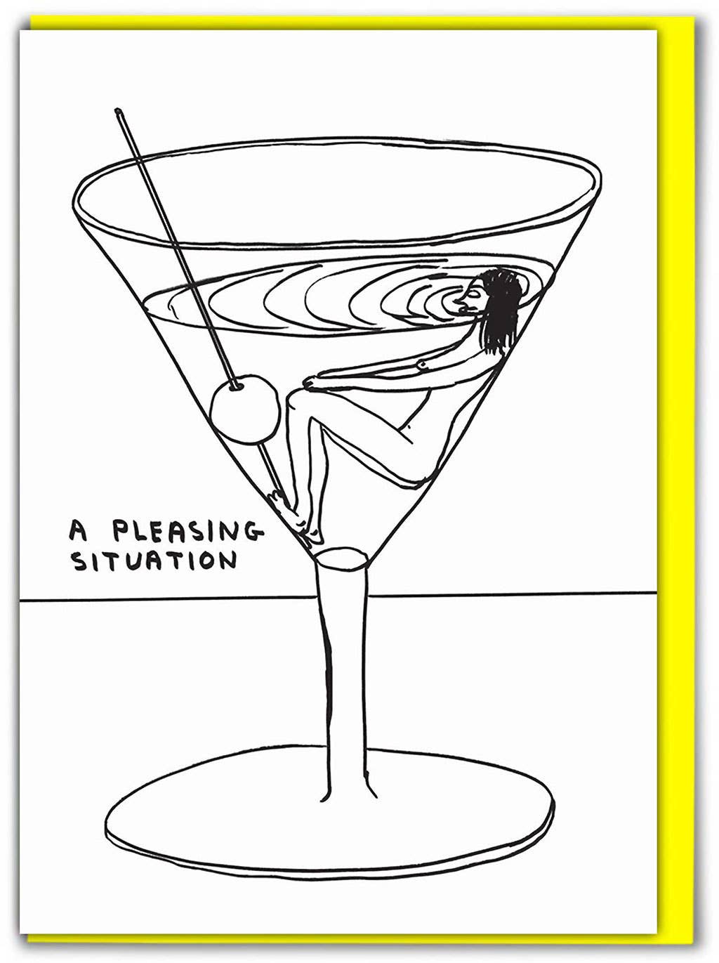 Funny Greetings Card By David Shrigley - Pleasing Situation