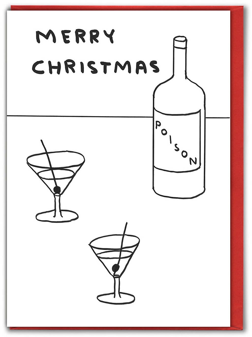 David Shrigley Funny Christmas Card - Christmas Poison Card