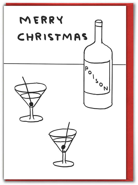 David Shrigley Funny Christmas Card - Christmas Poison Card