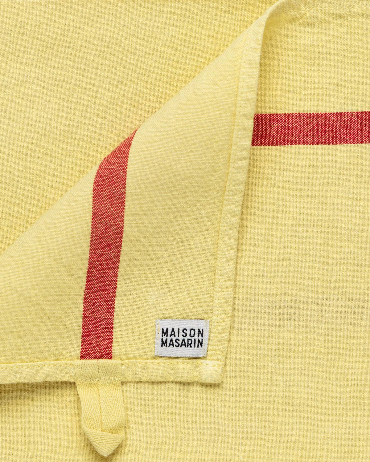 Linen-cotton tea towel: Grenade / Red stripe