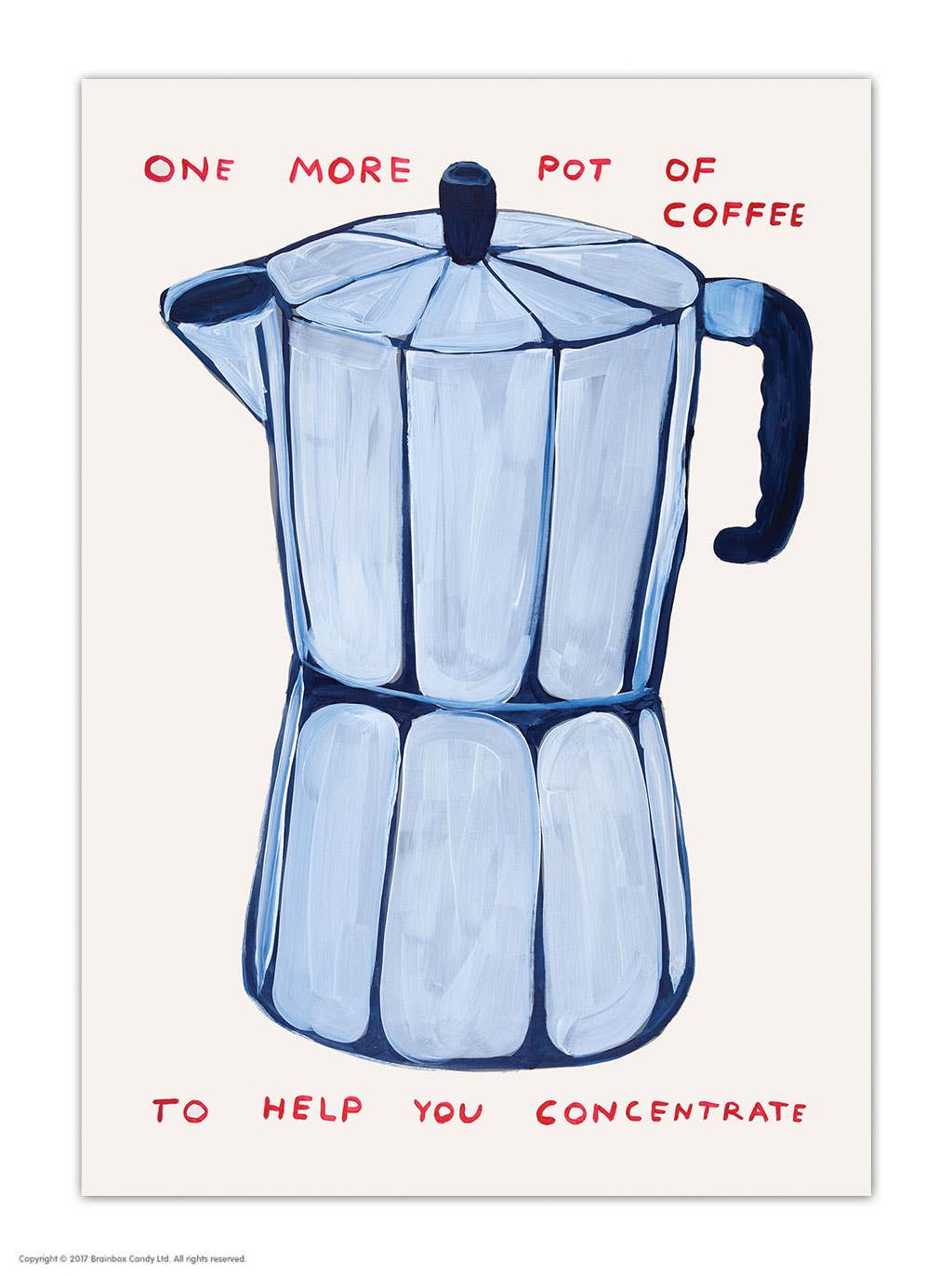 Funny A6 Art Postcard By David Shrigley - Pot Of Coffee
