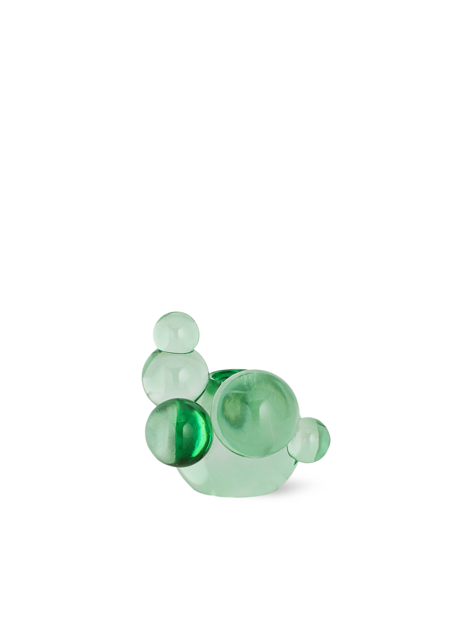 Bubble candle holder, green