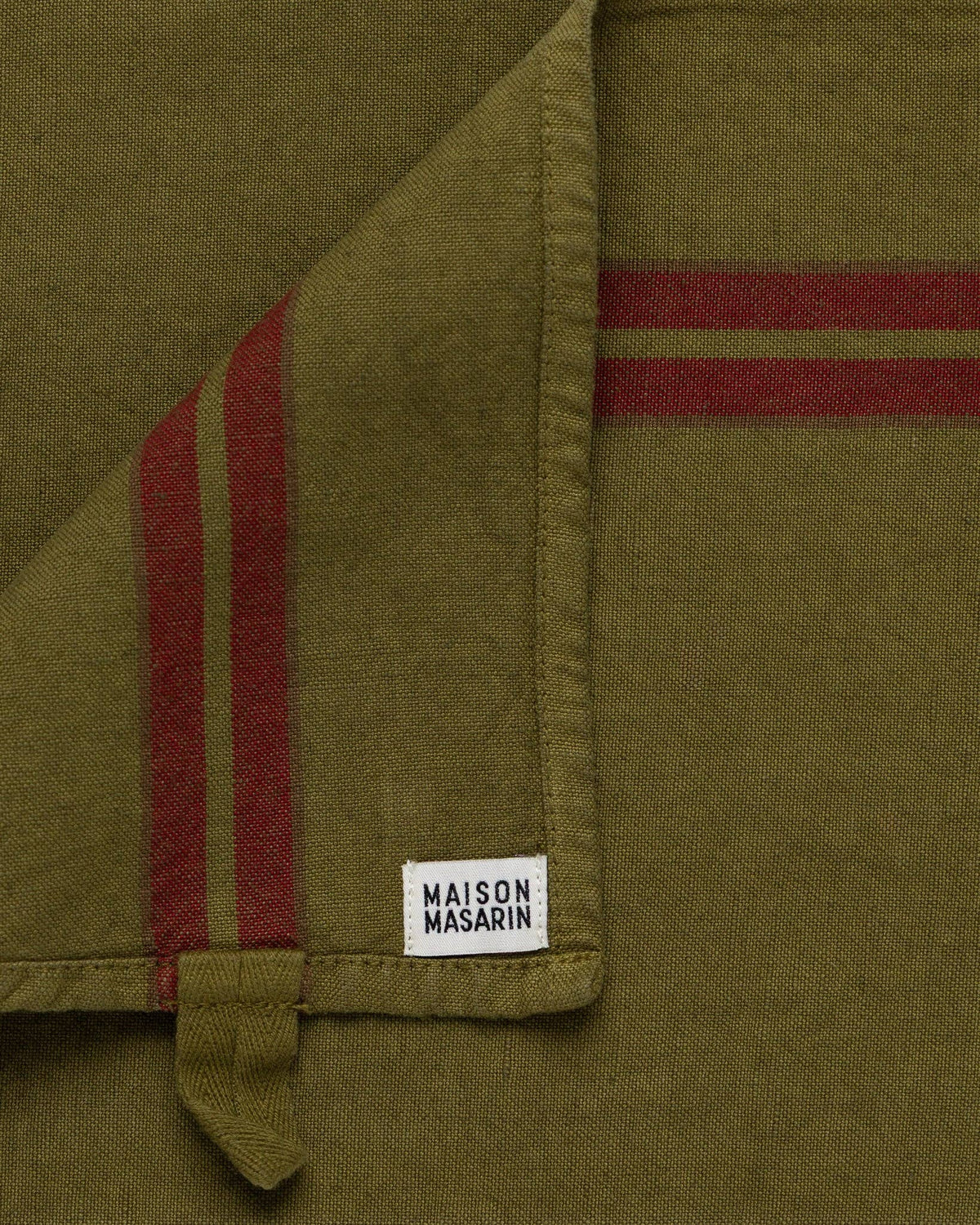Linen-cotton tea towel: Grenade / Red stripe