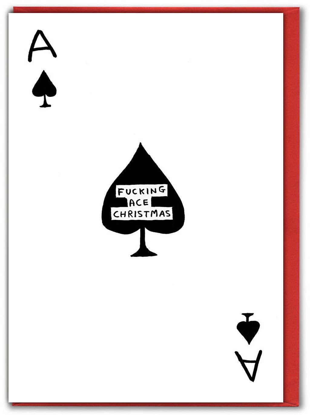 David Shrigley Funny Christmas Card - Fucking Ace