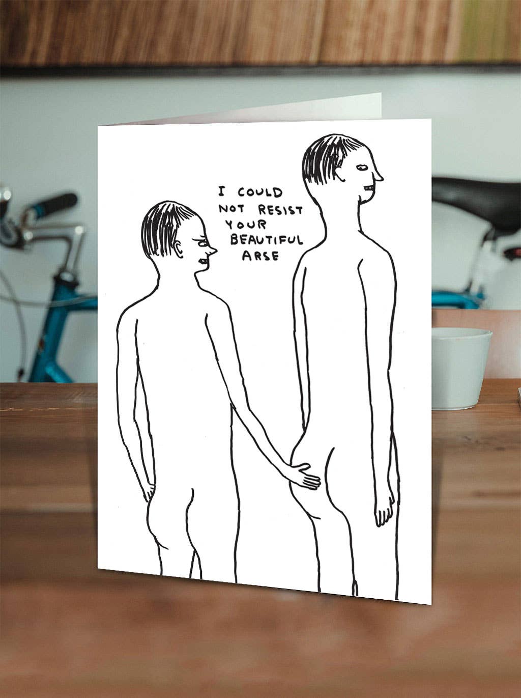 Funny Greetings Card By David Shrigley - Beautiful Arse