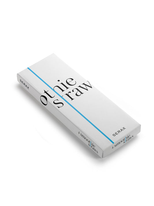 GLASS SMOOTHIE STRAW SET/4 + BRUSH