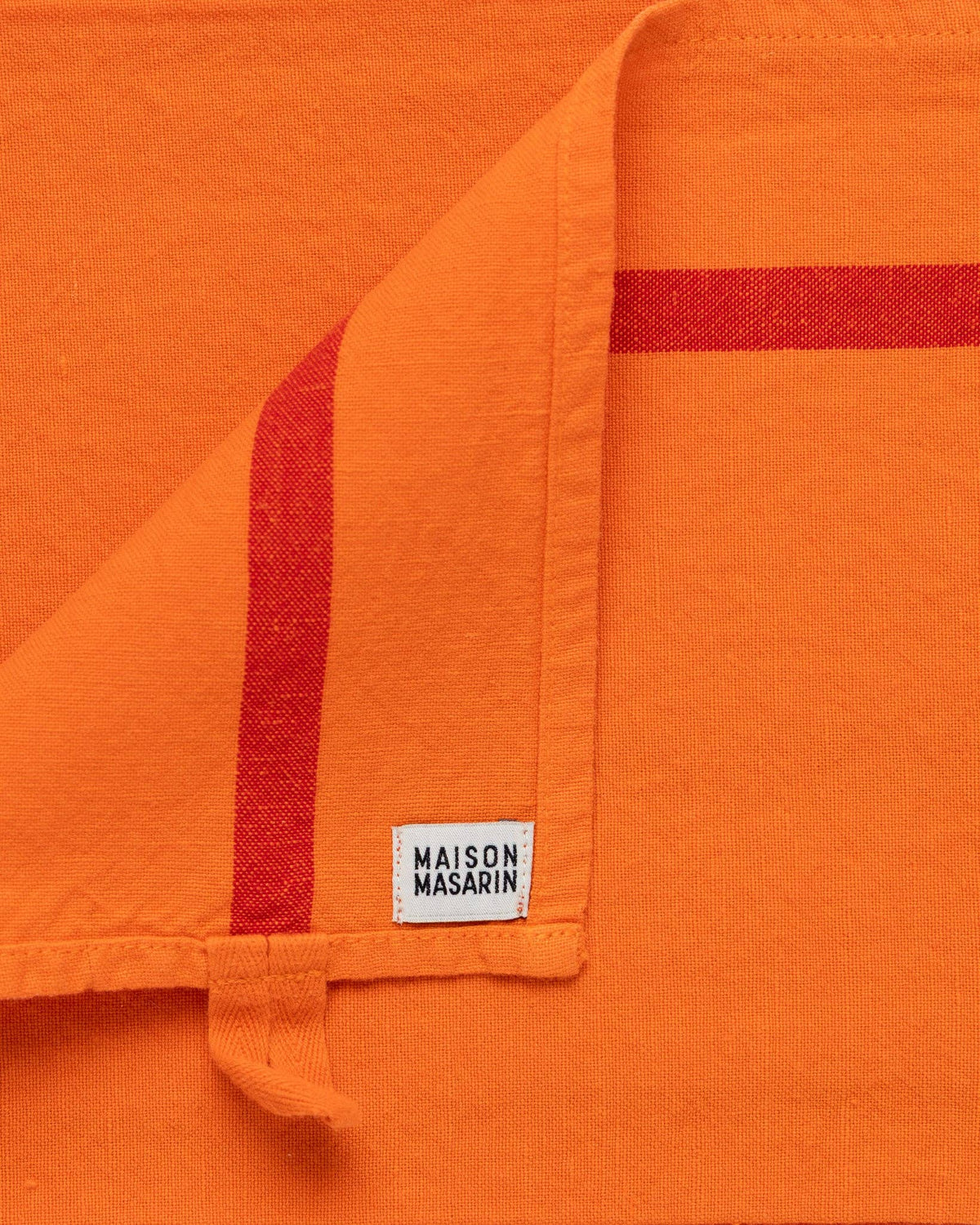 Linen-cotton tea towel: Grenade / Red stripe