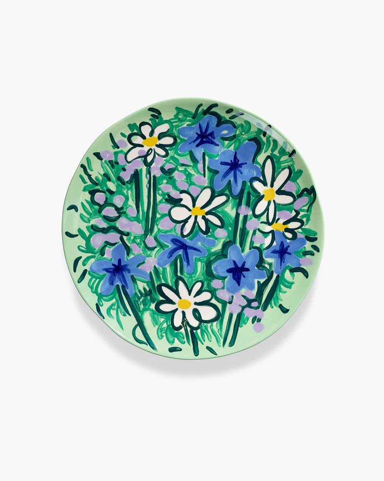 Serving Spring Serving Plate Green - Blue