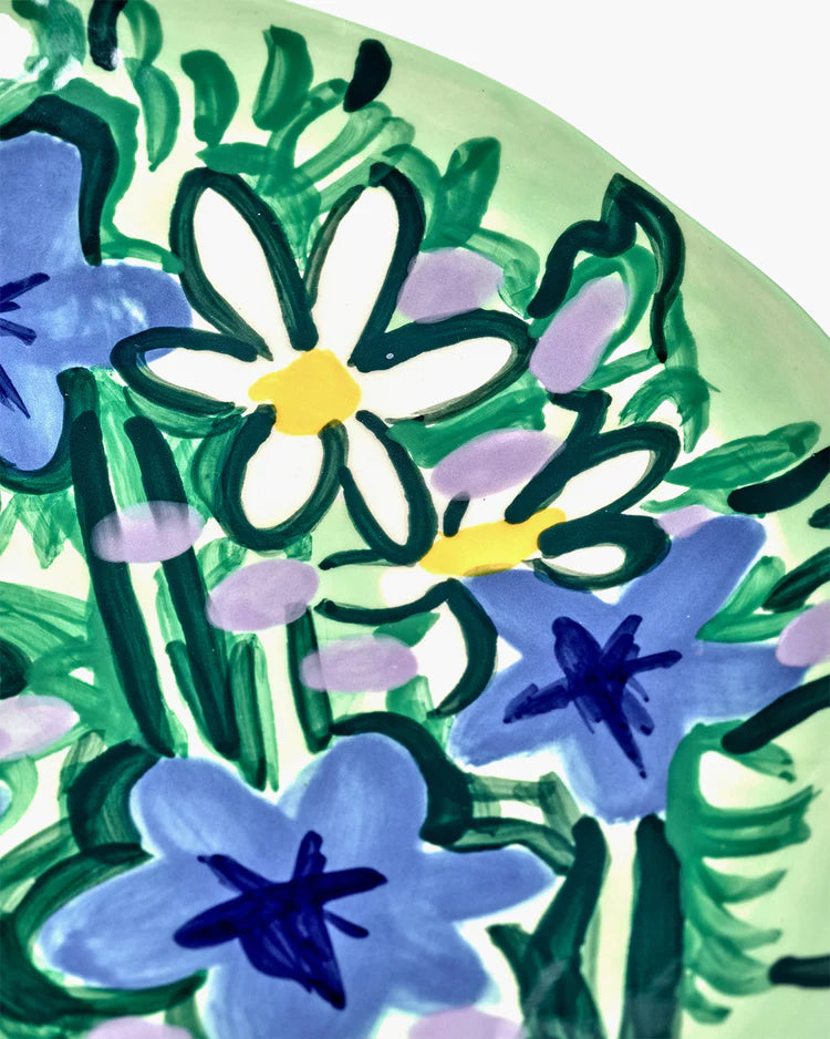 Serving Spring Serving Plate Green - Blue