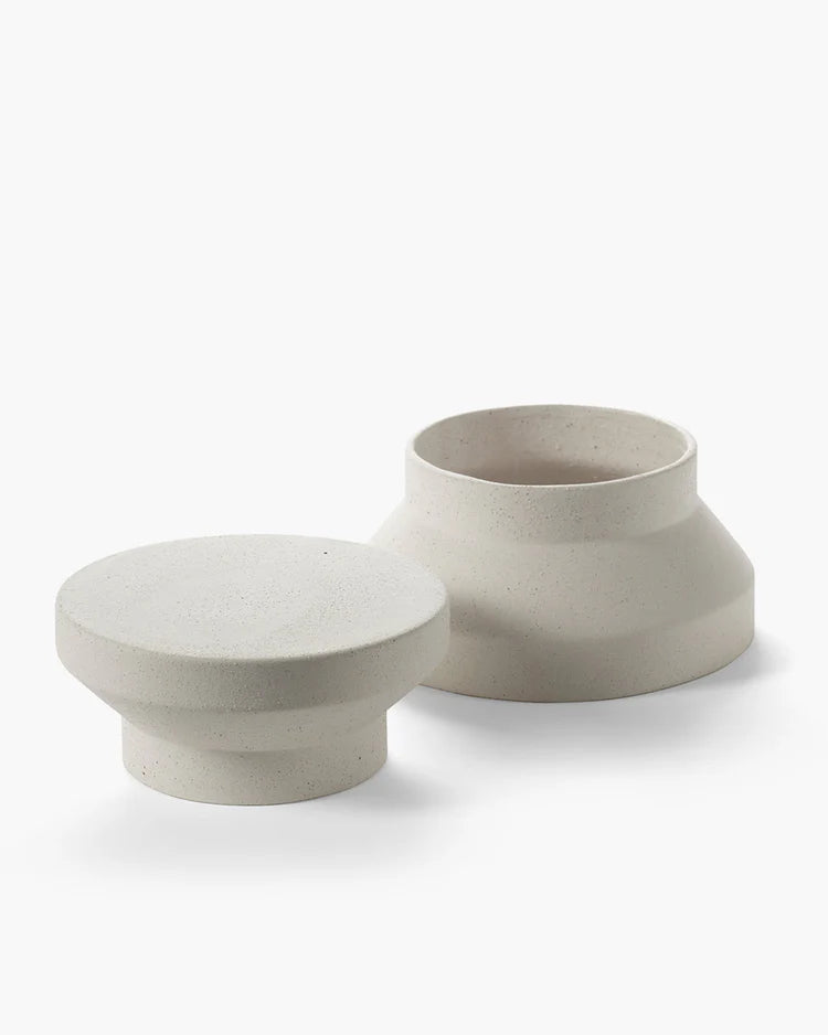 Vase/Cake stand S beige Mira