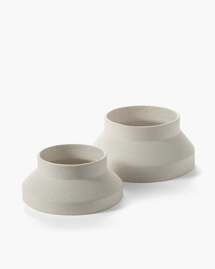 Vase/Cake stand L beige Mira