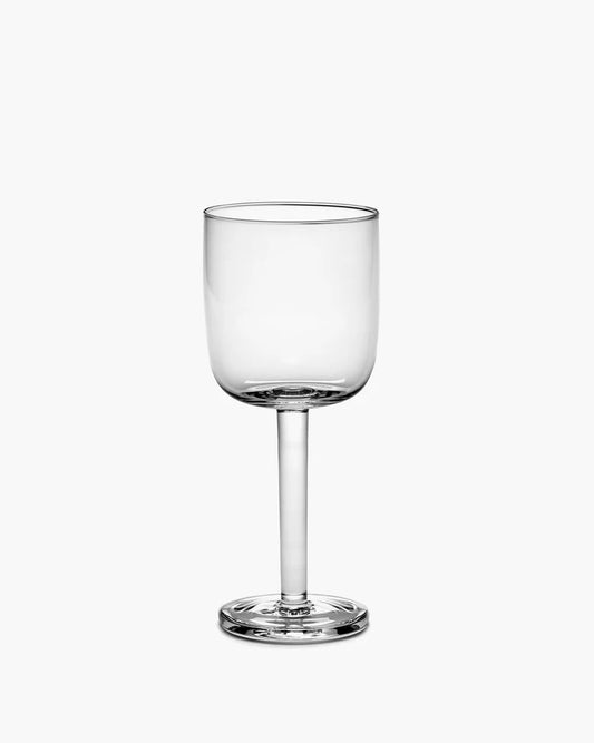 White wine glass straight transparent Base