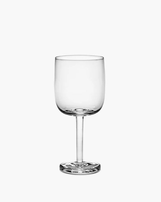 Red wine glass straight transparent Base
