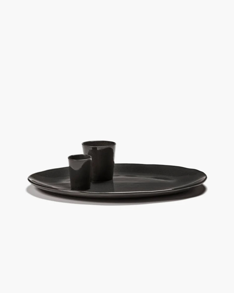 Oval plate ebony La Mère