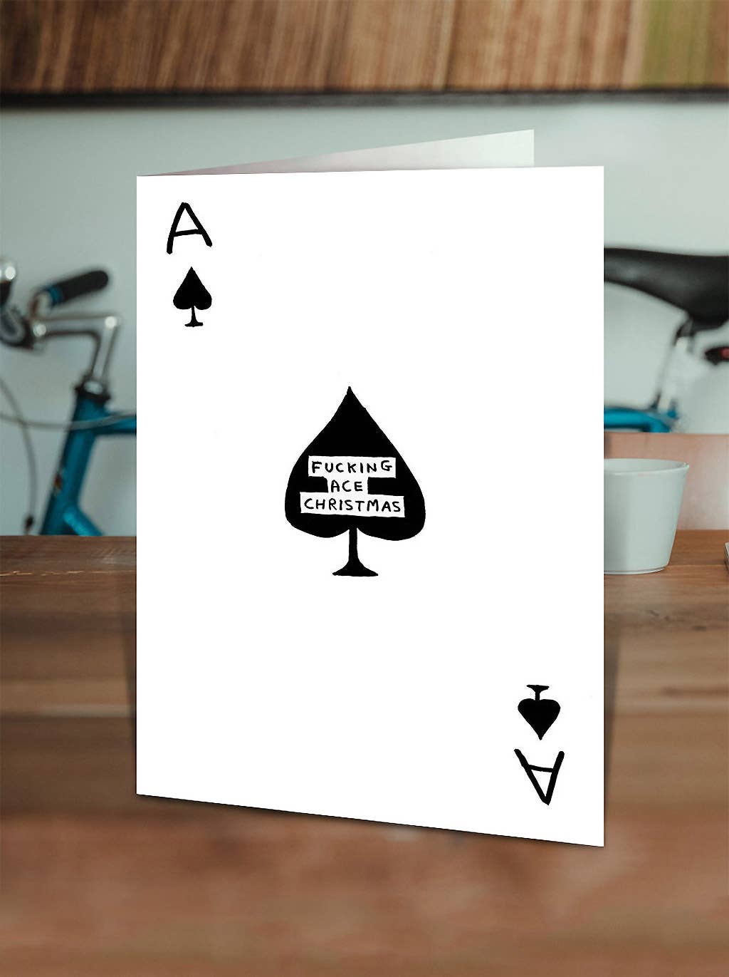 David Shrigley Funny Christmas Card - Fucking Ace