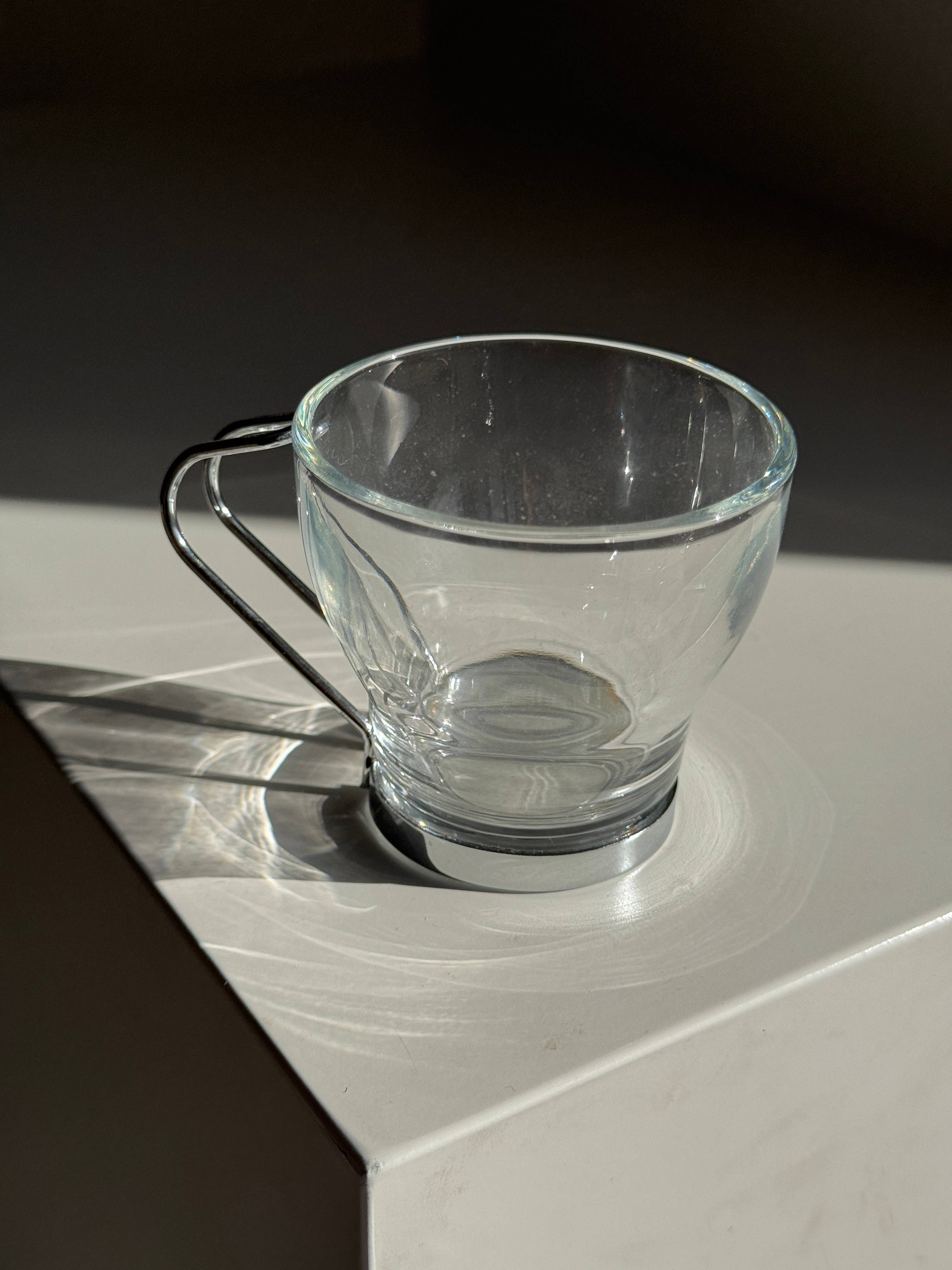 Set of 9 vintage Italian cups with metal handles