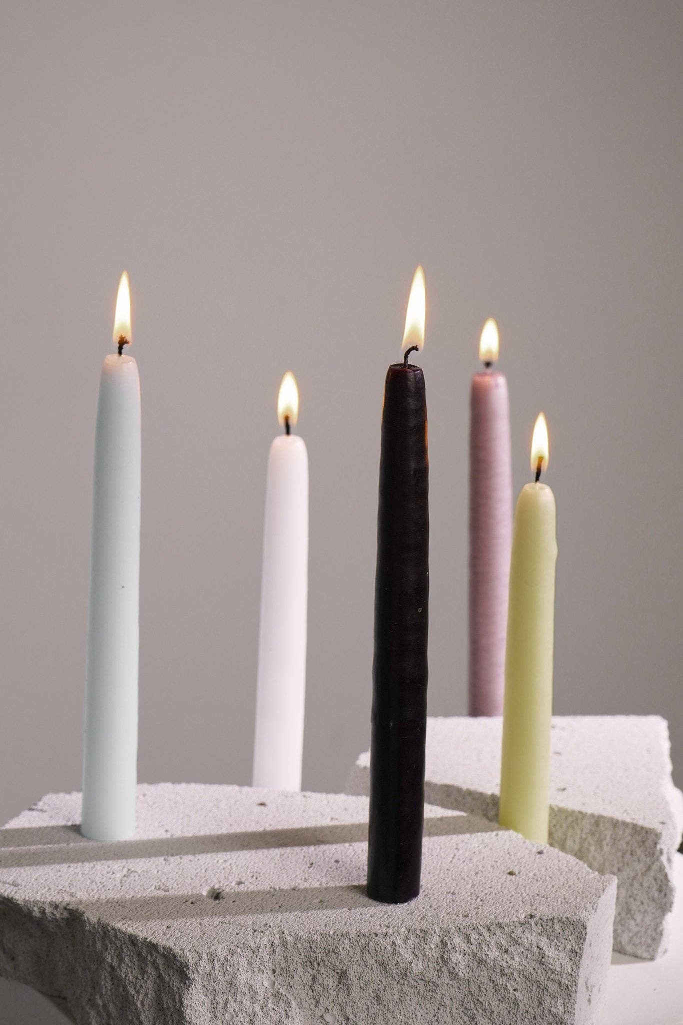 Handcrafted french stick candles - pack of 3
