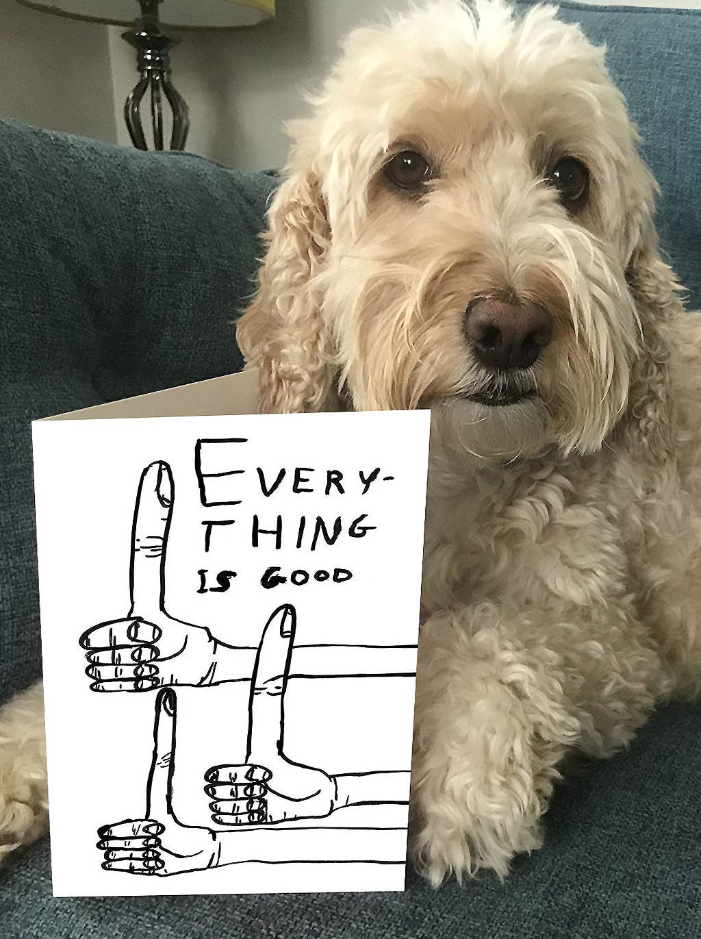 Funny Greetings Card By David Shrigley - Everything Is Good