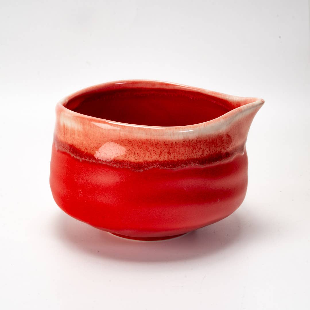 Matcha Set 20oz Porcelain Latte Bowl with Whisk and Scoop Red Pink (1/16)